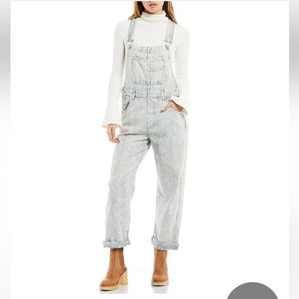 We The Free Ziggy Railroad Stripe Overalls